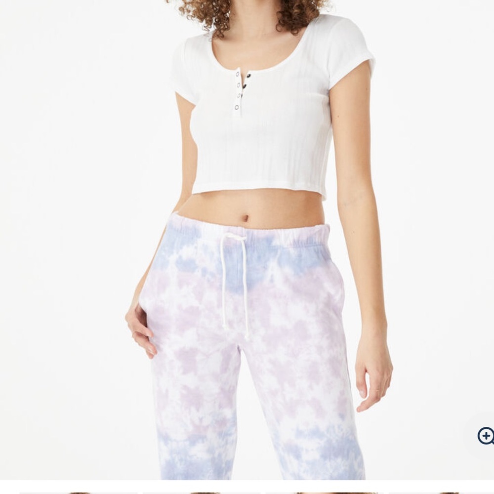 Scoop-Neck Cropped Henley